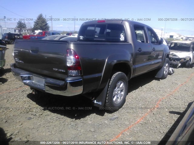 3TMLU42N69M024525 - 2009 TOYOTA TACOMA DOUBLE CAB ყავისფერი ფოტო 4