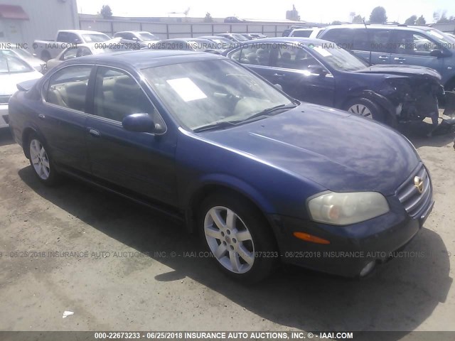 JN1DA31A73T407374 - 2003 NISSAN MAXIMA GLE/SE BLUE photo 1