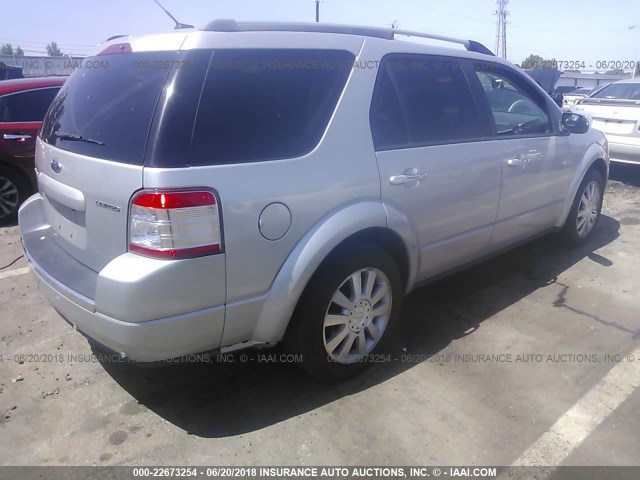 1FMDK03W59GA05450 - 2009 FORD TAURUS X LIMITED SILVER photo 4