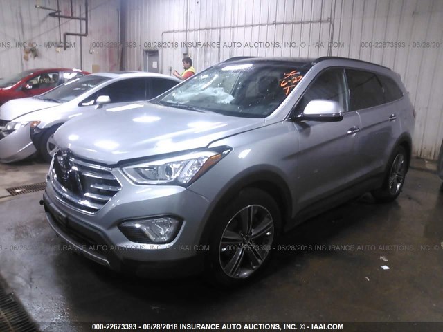 KM8SRDHF8DU008128 - 2013 HYUNDAI SANTA FE LIMITED SILVER photo 2