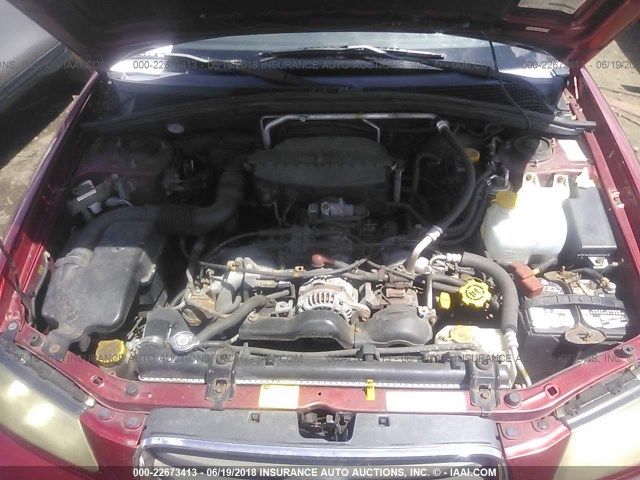 JF1SG65653H770792 - 2003 SUBARU FORESTER 2.5XS Rouge photo 10