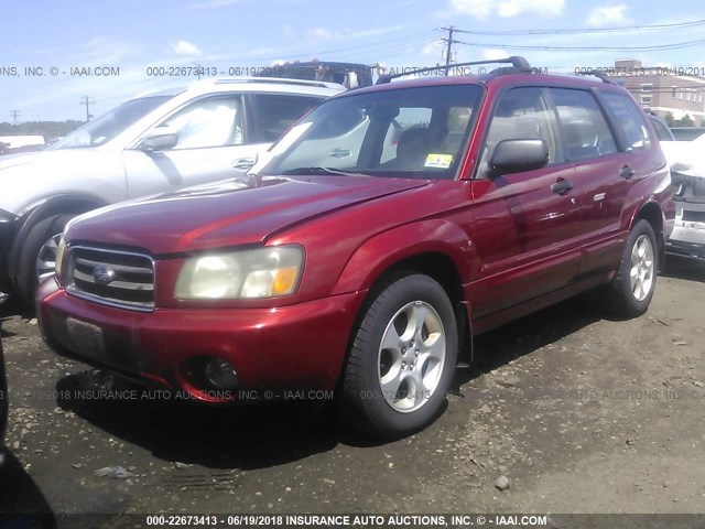 JF1SG65653H770792 - 2003 SUBARU FORESTER 2.5XS RED photo 2