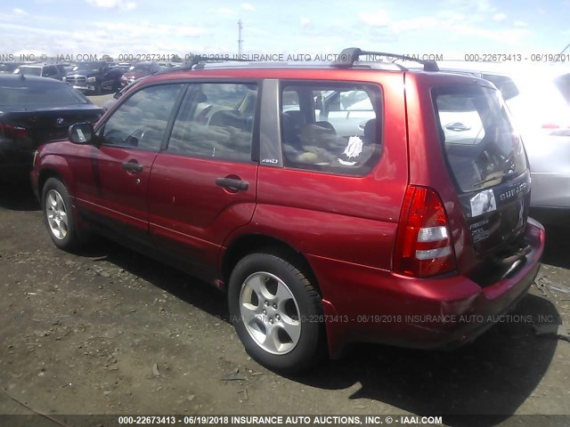 JF1SG65653H770792 - 2003 SUBARU FORESTER 2.5XS Rouge photo 3