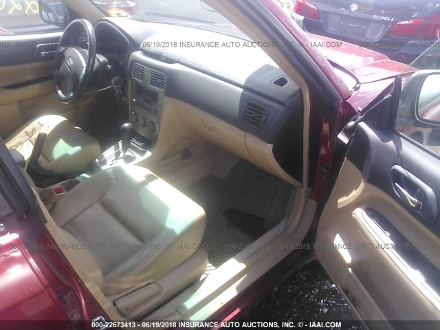JF1SG65653H770792 - 2003 SUBARU FORESTER 2.5XS Rouge photo 5