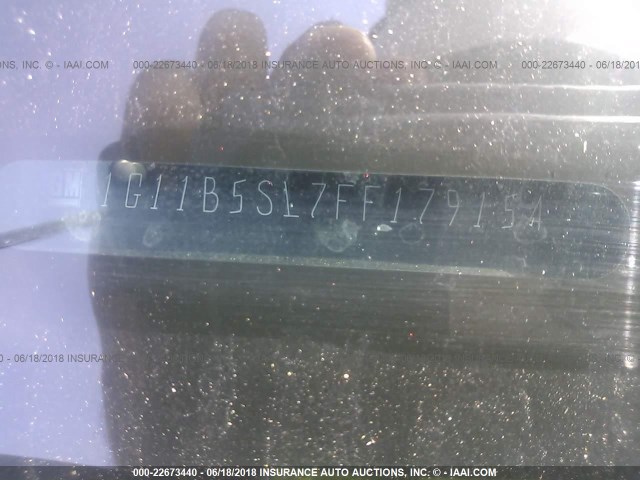 1G11B5SL7FF179154 - 2015 CHEVROLET MALIBU LS GRAY photo 9