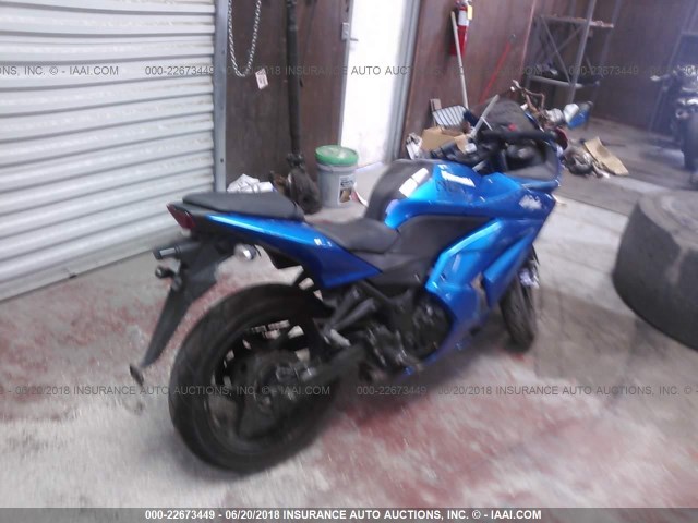 JKAEXMJ148DA12265 - 2008 KAWASAKI EX250 J BLUE photo 4