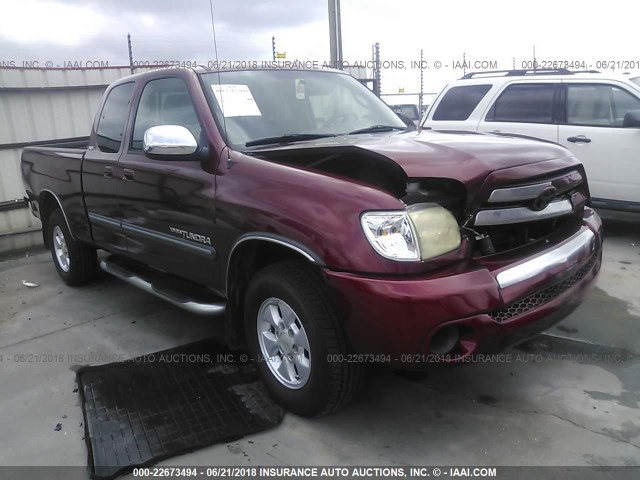 5TBRU34146S472281 - 2006 TOYOTA TUNDRA ACCESS CAB SR5 MAROON photo 1