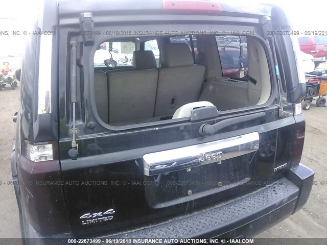 1J8HG58267C601724 - 2007 JEEP COMMANDER LIMITED BLACK photo 6