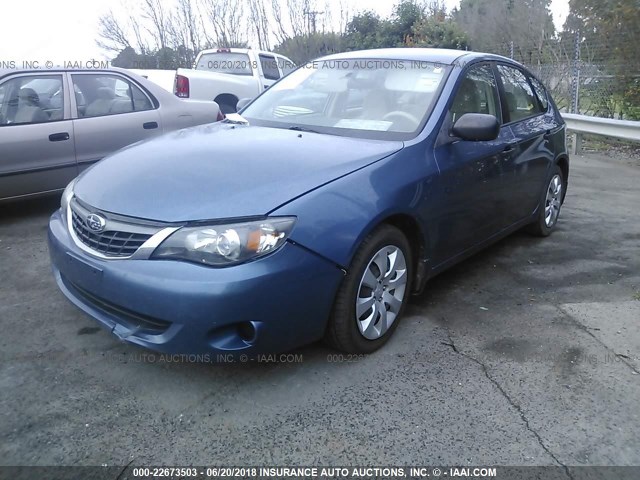 JF1GH61628H823481 - 2008 SUBARU IMPREZA 2.5I BLUE photo 2