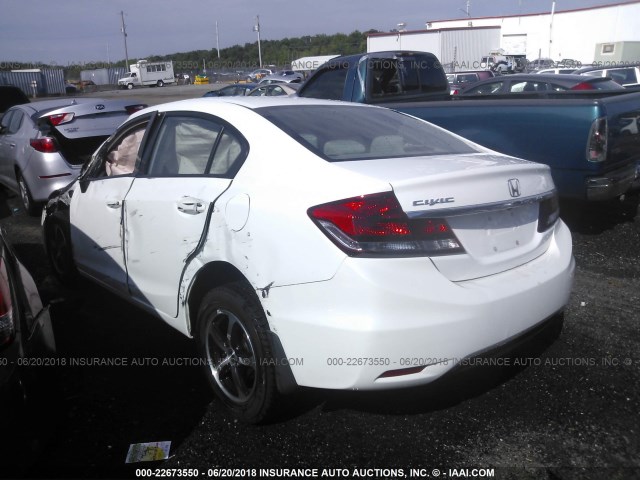 19XFB2F76FE292919 - 2015 HONDA CIVIC SE WHITE photo 3