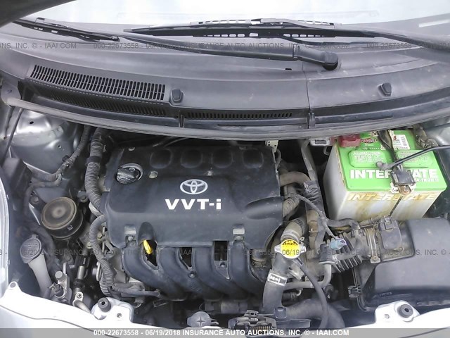 JTDJT923985140473 - 2008 TOYOTA YARIS Gris photo 10