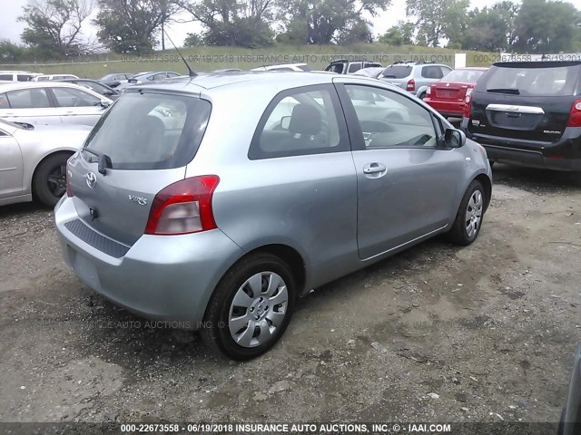 JTDJT923985140473 - 2008 TOYOTA YARIS Gris photo 4