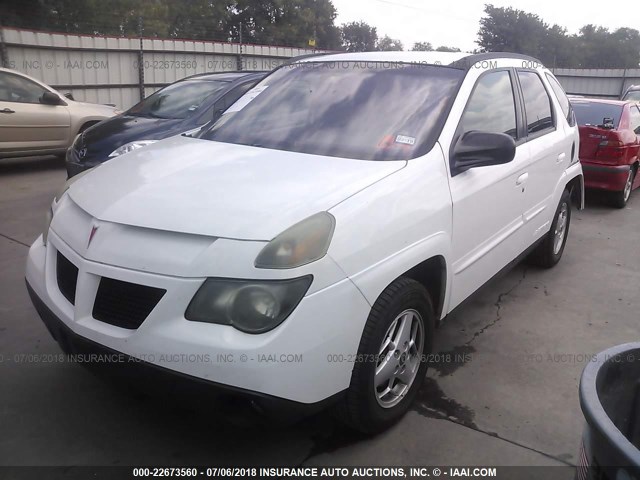 3G7DB03E84S585619 - 2004 PONTIAC AZTEK WHITE photo 2