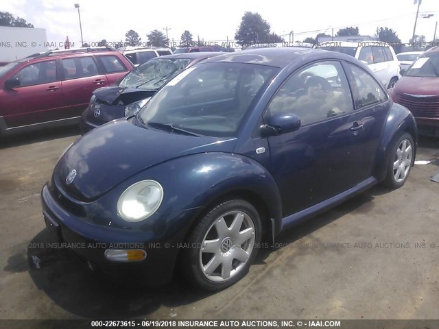 3VWDD21C91M440336 - 2001 VOLKSWAGEN NEW BEETLE GLX 深蓝色 照片 2