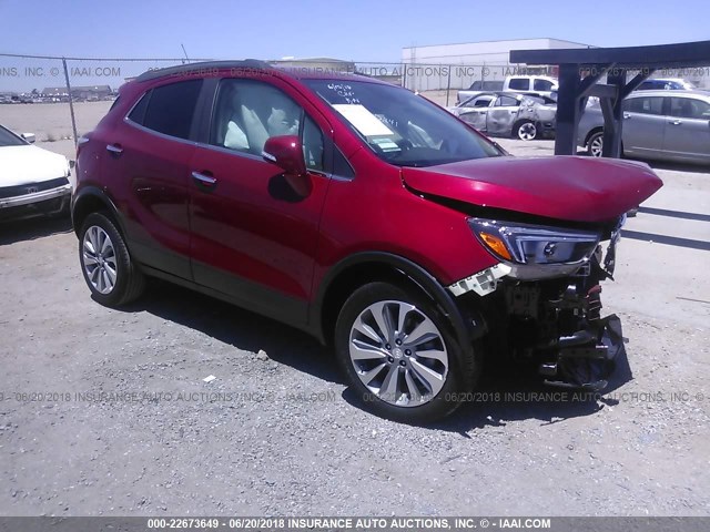 KL4CJASB2JB632755 - 2018 BUICK ENCORE PREFERRED RED photo 1