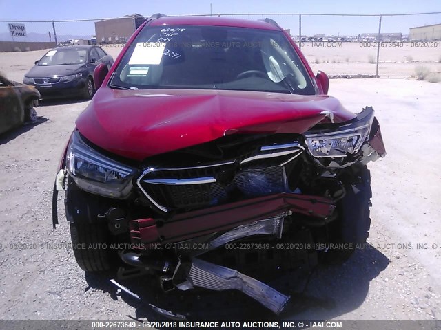 KL4CJASB2JB632755 - 2018 BUICK ENCORE PREFERRED RED photo 6