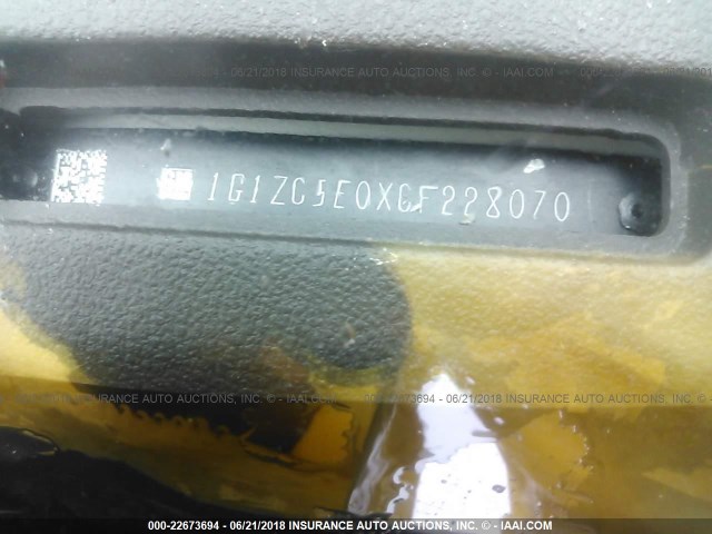 1G1ZC5E0XCF228070 - 2012 CHEVROLET MALIBU 1LT WHITE photo 9