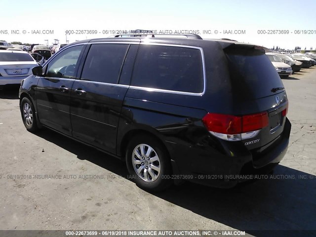 5FNRL3H74AB036004 - 2010 HONDA ODYSSEY EXL BLACK photo 3