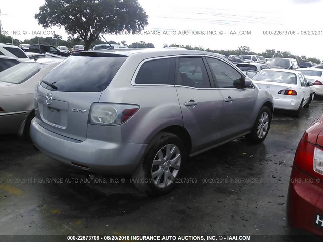 JM3ER293X80199663 - 2008 MAZDA CX-7 GRAY photo 4