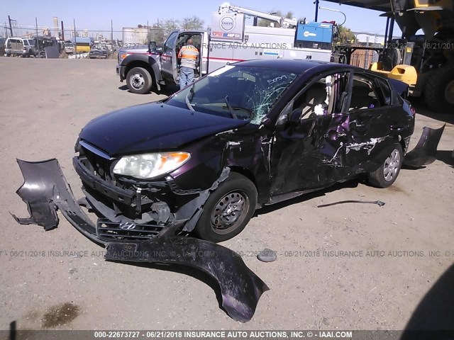 KMHDU46D57U025059 - 2007 HYUNDAI ELANTRA GLS/SE/LIMITED PURPLE photo 2