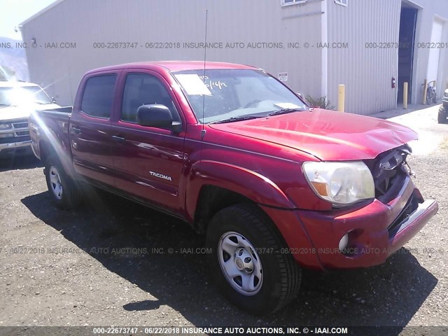 5TEJU62N85Z117630 - 2005 TOYOTA TACOMA DOUBLE CAB PRERUNNER RED photo 1