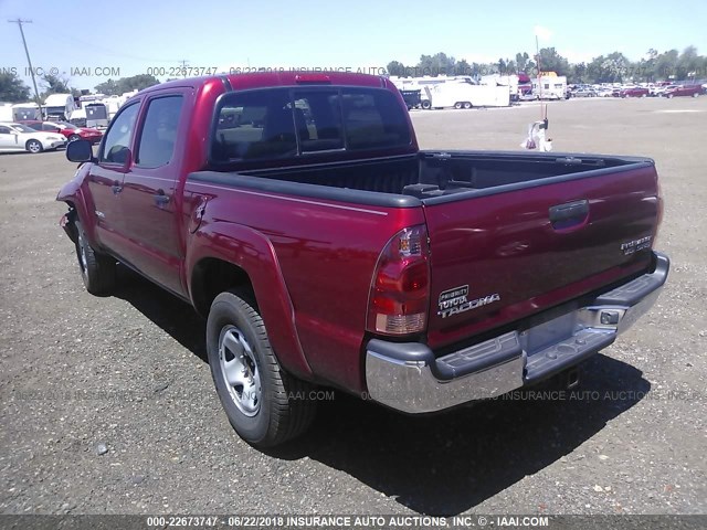 5TEJU62N85Z117630 - 2005 TOYOTA TACOMA DOUBLE CAB PRERUNNER RED photo 3