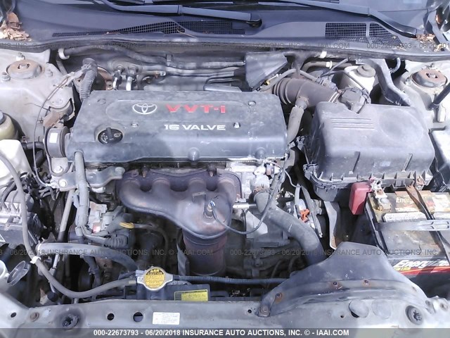 4T1BE30KX5U079444 - 2005 TOYOTA CAMRY LE/XLE/SE ვერცხლისფერი ფოტო 10