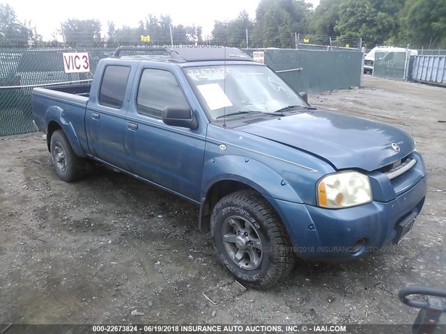 1N6ED29X93C471778 - 2003 NISSAN FRONTIER CREW CAB XE/CREW CAB SE BLUE photo 1