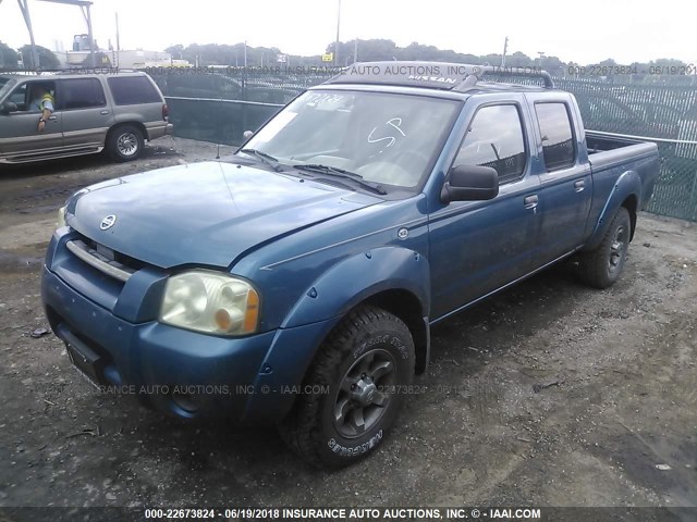 1N6ED29X93C471778 - 2003 NISSAN FRONTIER CREW CAB XE/CREW CAB SE BLUE photo 2