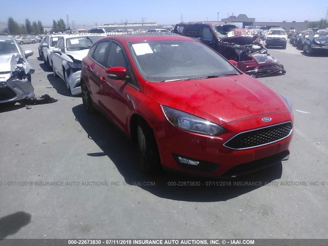 1FADP3M23HL225068 - 2017 FORD FOCUS SEL RED photo 1