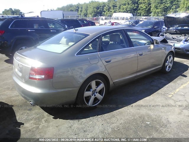 WAUDH74F18N092085 - 2008 AUDI A6 3.2 QUATTRO TAN photo 4