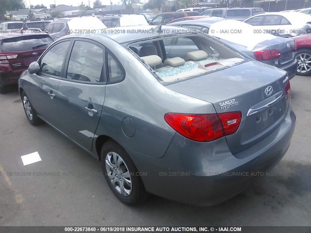 KMHDU4AD3AU067406 - 2010 HYUNDAI ELANTRA BLUE/GLS/SE GRAY photo 3