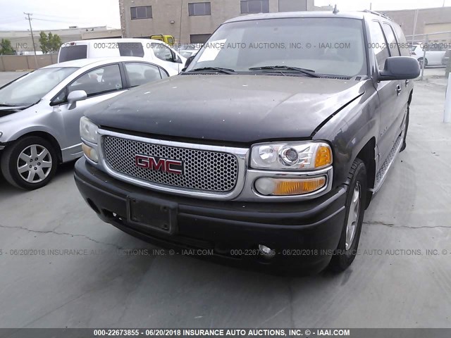 1GKFK66U76J176097 - 2006 GMC YUKON XL DENALI BLACK photo 2