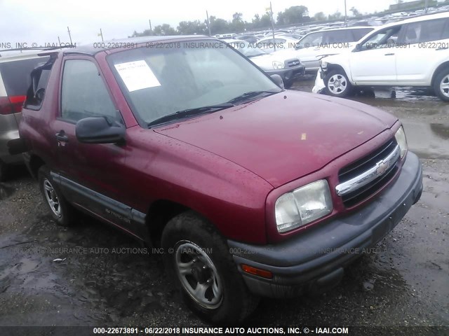 2CNBE18C8Y6939555 - 2000 CHEVROLET TRACKER RED photo 1