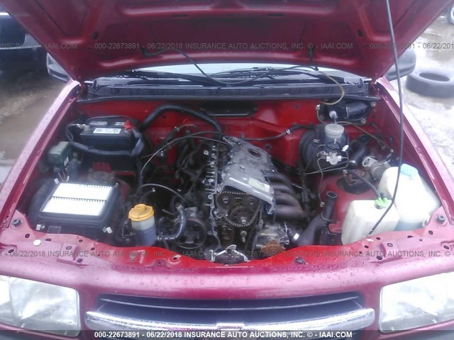 2CNBE18C8Y6939555 - 2000 CHEVROLET TRACKER RED photo 10