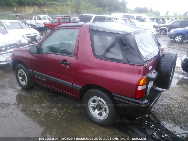 2CNBE18C8Y6939555 - 2000 CHEVROLET TRACKER RED photo 3