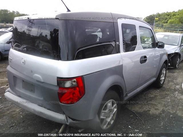 5J6YH28315L008565 - 2005 HONDA ELEMENT LX SILVER photo 4