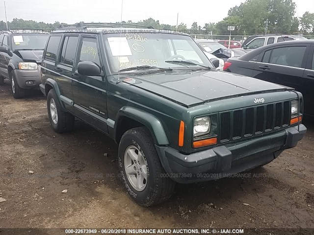 1J4FF68S0XL504424 - 1999 JEEP CHEROKEE SPORT/CLASSIC მწვანე ფოტო 1