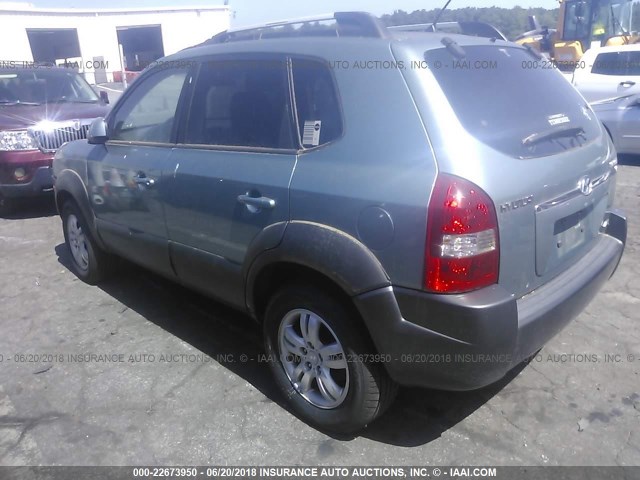 KM8JN72D06U329194 - 2006 HYUNDAI TUCSON GLS/LIMITED BLUE photo 3