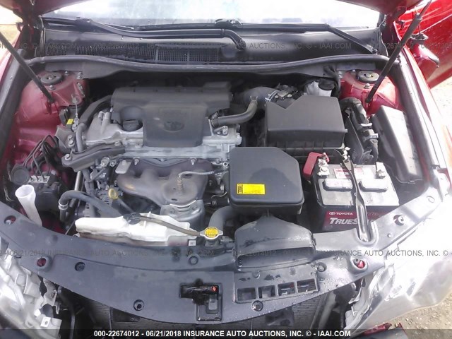 4T1BF1FK3DU704273 - 2013 TOYOTA CAMRY L/SE/LE/XLE 红色 照片 10