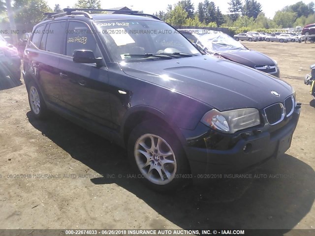 WBXPA73434WB27238 - 2004 BMW X3 2.5I BLACK photo 1