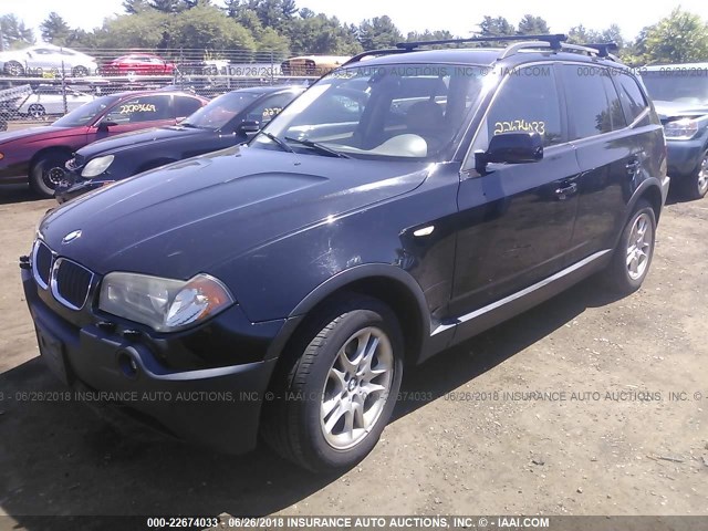 WBXPA73434WB27238 - 2004 BMW X3 2.5I BLACK photo 2