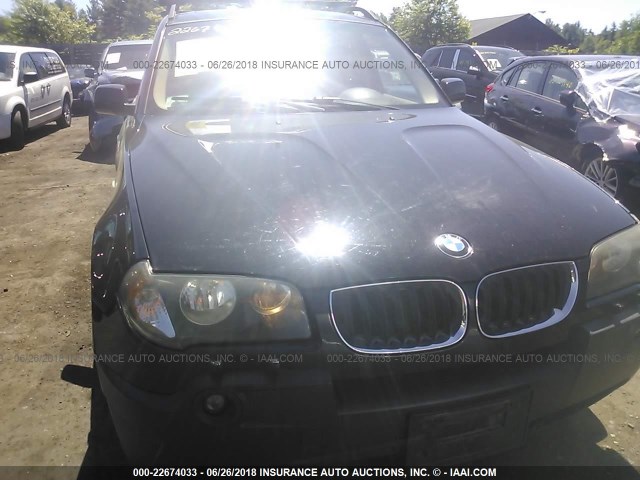 WBXPA73434WB27238 - 2004 BMW X3 2.5I BLACK photo 6