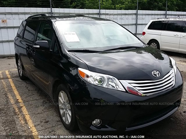 5TDYK3DC8ES495622 - 2014 TOYOTA SIENNA XLE/LIMITED BLACK photo 1