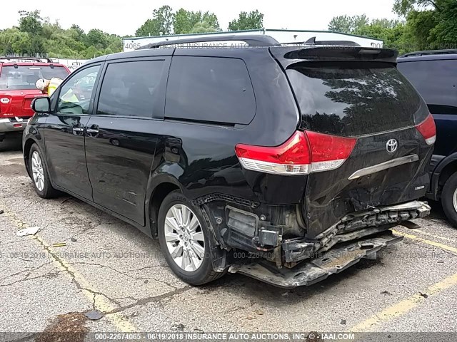 5TDYK3DC8ES495622 - 2014 TOYOTA SIENNA XLE/LIMITED BLACK photo 3