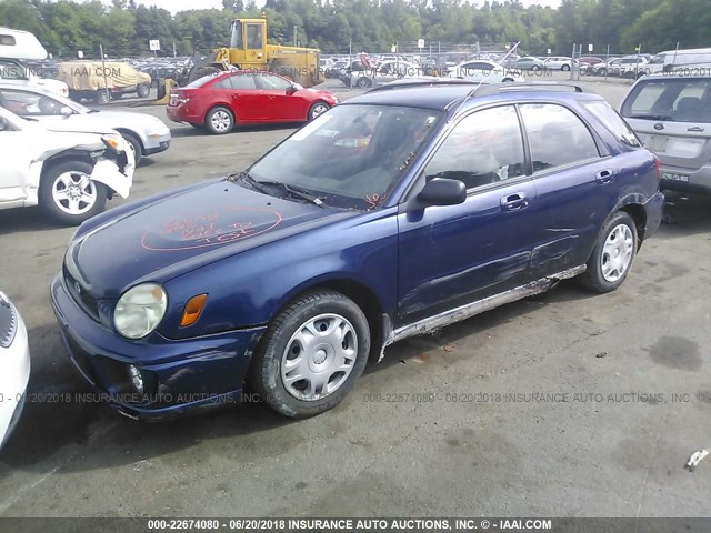 JF1GG65543H804198 - 2003 SUBARU IMPREZA TS BLUE photo 2