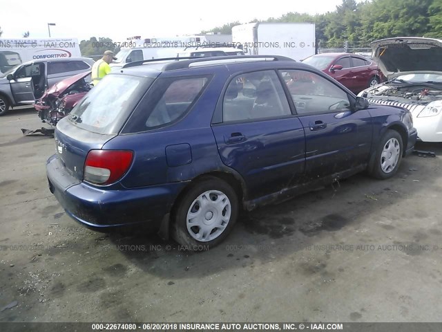 JF1GG65543H804198 - 2003 SUBARU IMPREZA TS BLUE photo 4