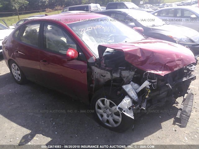 KMHDU46D99U681624 - 2009 HYUNDAI ELANTRA GLS/SE RED photo 1