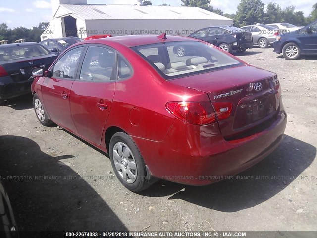 KMHDU46D99U681624 - 2009 HYUNDAI ELANTRA GLS/SE RED photo 3