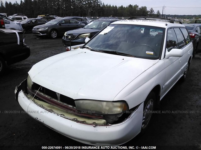 4S3BK4353V7311339 - 1997 SUBARU LEGACY L WHITE photo 2